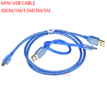 Usb-кабель для передачи данных 0,3 м, 0,5 м, 1 м, 1,5 м, usb 2,0 Тип a, штекер-штекер, 5-контактный разъем, usb-кабель для зарядки mini 5 p, 5-контактный usb-удлинитель 2024 - купить недорого