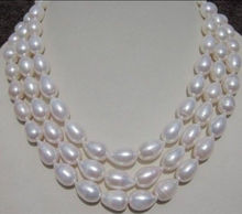 Женское Ожерелье из жемчуга в стиле барокко, белое жемчужное ожерелье в южноморском стиле ААА +, размер 8-9 мм, 60 дюймов, свадебное ожерелье ААА 2024 - купить недорого