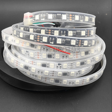 Fita de led externa de 2811 m, 5m, rolo de 5050 m, dc 12v, ic,, smd, fita endereçável, 30/48/60leds/m, controle ic, 3 leds