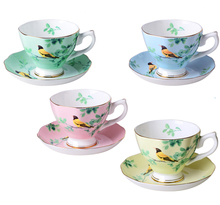 180ML. bone china craft cups for tea, antique-porcelain-cups, vintage bird painting, ceramic coffee cup set fair tea ceremony 2024 - buy cheap