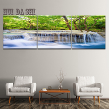 Modular Canvas Wall Art HD Prints Pictures Home Decor 3 Pieces Landscape Waterfall Posters Forest Trees Lake Paintings Framework 2024 - buy cheap