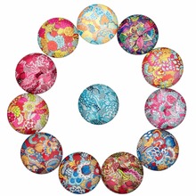 LOULEUR 20pcs 10/12/14/20/25mm Flower Pattern Photo Glass Round Crystal Cabochon Fit Ring Bracelets DIY Jewelry Making Findings 2024 - buy cheap