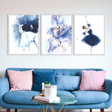 Abstract Minimalist Wall Art Canvas Painting Modern Ballet Girl Posters For Living Room Home Decoration Print Pictures No Frame 2024 - buy cheap