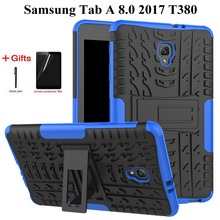 Heavy Duty 2 in1 Hybrid Anti-knock Rugged Durable Shockproof Case For Samsung Galaxy Tab A 8.0 2017 T380 T385 case+film+pen 2024 - buy cheap