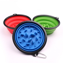 Ao Ar Livre portátil de Viagem Do Cão de Estimação Tigelas Dobráveis de Silicone Food Água Bowls com Fivela e Anti Choke Projeto do animal de Estimação Do Produto 2024 - compre barato