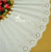 Hot Sale 2 Yards Pretty 23CM  Super Wide High Qualtiy Cotton Cloth Embroidery Lace Applique Trim Sewing DIY Craft 2024 - buy cheap