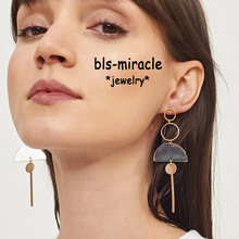 Bls-miracle Simple Vintage Geometric Multi-Element Combination Color Stud Earrings For Woman Bohemian Earring Statement Jewelry 2024 - buy cheap