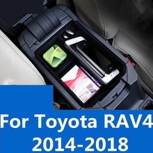 Caja de almacenamiento Reposabrazos de coche de la caja central de compartimento de almacenamiento de compartimento de caja de almacenamiento de accesorios de coche para Toyota RAV4 2014-2018 2024 - compra barato