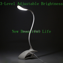 Flexible LED Reading Light 3-Level Adjustable Brightness USB Rechargeable Touch Sensor Switch Desk Table Lamp Eyes Protection 2024 - buy cheap