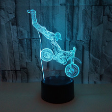 Special Effects Motorcycle 3d Lamp 7color Touch Remote Control Led Vision  Led Night Light Gift 3d Small Table 3d Light Fixtures 2024 - buy cheap
