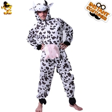 Костюм коровы для косплея, Забавный комбинезон коровы вечерние, милое маскарадное платье пижамы с изображением коровы 2024 - купить недорого