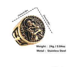 316L Stainless Steel Catholicism St. Joseph Ring 2024 - buy cheap