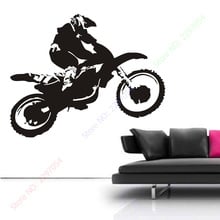 68X55cm Motorbike Scrambler Dirt Bike Car Wall Art Sticker Decal DIY Home Decoration Decor Wall Mural Removable Bedroom Sticker 2024 - buy cheap