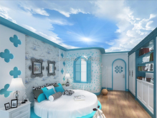 Papel de parede 3d gigante personalização, papel de parede para quarto de crianças, sala de estar, teto, céu, parede 2024 - compre barato
