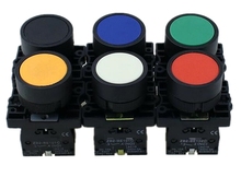 22 мм 1 NO/1NC Мгновенный кнопочный переключатель 600V 10A ZB2-EA31 красный, зеленый, желтый, синий, белый и черный 2024 - купить недорого