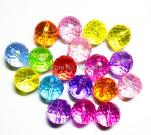 20MM 100pcs / Lot mix color Gumball Bubblegum transparent Acrylic Faceted  Beads, Colorful Chunky Beads for Necklace Jewelry 2024 - buy cheap