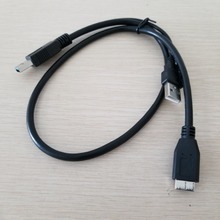 Разветвитель с Micro USB 3,0 на USB 2,0 A и USB 3,0 A 1 на 2, Удлинительный кабель передачи данных, штекер-штекер для мобильного жесткого диска 60 см 2024 - купить недорого