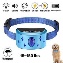 Pet Dog Waterproof Rechargeable Anti Bark Collar Adjustable 7 Sensitivity Levels Vibration Stop Barking Dog Training 2024 - buy cheap