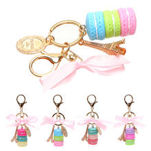 Car Key Rings Key Holder Eiffel Tower Auto Accessories Car Styling Gold Metal Macaron Keychains Keyring Lovely Gifts for Girls 2024 - buy cheap