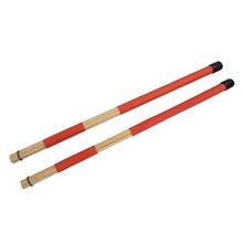 1 par 40cm de bambu haste tambor escovas varas para jazz folk music (vermelho) 2024 - compre barato