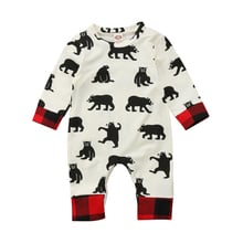 Baby Bear Print Romper Fall Warm Newborn Baby Boy Girl Long Sleeve Jumpsuit 2017 New Bebes Romper Cute Hot Body Suit For Newborn 2024 - buy cheap