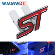 3D Metal Chrome ST Front Grille Sticker Car Head Grill Emblem Badge Chrome Sticker for FORD FIESTA FOCUS MONDEO Auto Car Styling 2024 - buy cheap