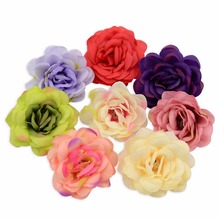 New 10pcs 6cm Artificial Silk Flower Heads Christmas Weddings Decoration DIY Scrapbook Wreath Crafts Accessories Fake Flowers 2024 - buy cheap