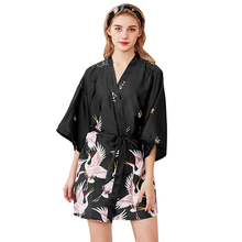 Women Silk Satin short Wedding Bride Bridesmaid Robe Kimono Robe Feminino Bath Robe Large Size Peignoir Femme Sexy Bathrobe 2024 - buy cheap