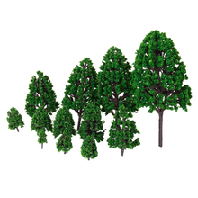 12pcs 1/50 Scale Green Train Toys Set Scenery Landscape Model Tree 1.2 - 6.3inch 2024 - buy cheap