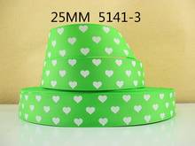 David accessories (5yds per roll) 5Y5141  1'' hearts high quality printed polyester ribbon, DIY materials, wedding gift wrap 2024 - buy cheap