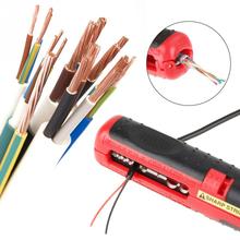 Ferramenta de desmontagem de fios, descascador de fios multifuncional vermelho + preto, ferramenta manual para eletricista, desmontagem de cabos 2024 - compre barato