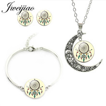 JWEIJIAO New Dream Cather Pendant Necklace Earrings Bracelets Jewelry Sets Glass Cabochon Art Picture Charms Bohemia Gift DH01 2024 - buy cheap