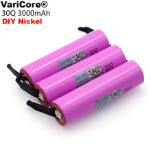 VariCore  100% brand new Original INR18650 30Q rechargeable li-lon battery 3000mAh + DIY Nickel sheets 2024 - buy cheap