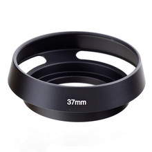 37mm Vented Curved Metal lens Hood for Leica Leitz Panasonic Pentax Olympus black 2024 - buy cheap