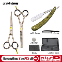 univinlions 5.5" cut hair scissors japanese razor hairdressing scissors barber scisor hairdresser thinning shears professional 2024 - buy cheap