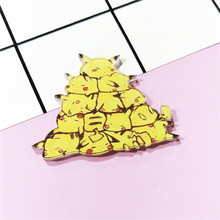 1Pcs Cartoon Harajuku Pokemon Pikachu Acrylic Brooch Clothes Badge Clothes Backpack Accessories Icon Brooches Pins Kids Gift 2024 - buy cheap