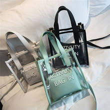 Модная женская сумка через плечо из ПВХ, прозрачная сумка-мессенджер 2024 - купить недорого