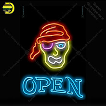Jantar luminoso pirata com bulbos abertos de neon, jantar brilhante, para artesanato, lazer, hotel 2024 - compre barato