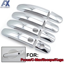 Chrome Door Handle Catch Covers Trim Smart Key Overlay Decoration For Ford Focus C-Max Escape Kuga 2014 2015 2016 2017 2018 2024 - buy cheap