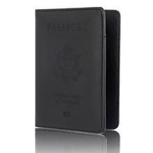 Cute Leather USA Passport Cover for Business Travel Passport Holder Protector Case for American Card Holder Drop shipping 2024 - buy cheap