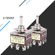1PCS SC084  High quality Toggle Switch E-TEN303 ON-OFF-ON  9PIN 3GEAR  10A 380V  Hole size 12mm  KNZ  Toggle SW  power switch 2024 - buy cheap
