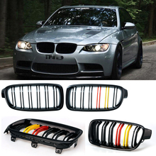 Rejilla Central delantera para coche BMW, accesorio con Logo M3 estilo bandera alemana, color negro mate, para modelos F30, 318i, 320i, 330i, 335i, 340i y xDrive 2024 - compra barato