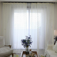 White Korean Mesh Flowers Lace Gauze Window Screens Curtains For Living Room Warp Knitting Embroidery Tulle for Bedroom 2024 - buy cheap