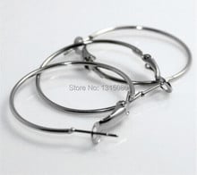 Diy 31*28MM 100pcs/lot Nickel Plated Earring Hoops/ Rings Earrings Clasp Hooks 2024 - buy cheap