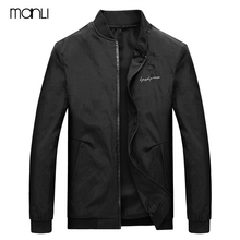 MANLI 2019 Spring Men Running Jacket Windbreaker Long Sleeve Gym Hiking Men's Coats Slim Solid Collar Men's Jacket Plus Size 8XL 2024 - buy cheap