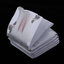 100 шт. квадратные накладки для дизайна ногтей направляющие формы наклейки для акриловых УФ-гелей серый 2024 - купить недорого