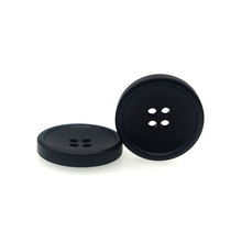 SHINE-Botones de resina para Costura, 10 Uds., redondos, Color negro, cuatro agujeros, 25mm, 30mm 2024 - compra barato