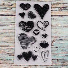 Hearts Transparent clear stamp for DIY Scrapbooking/Card Making/Kids Christmas Fun Decoration Supplies 2024 - buy cheap