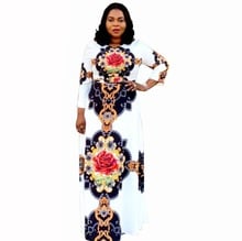 2019 new arrival spring and autumn african women beauty plus size printing long dress L-XL 2024 - buy cheap