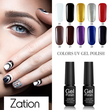 Zation Glitters Гель-лак для ногтей 29 цветов полный набор УФ-гель набор 7 мл гибридные Лаки полуперманентный маникюрный гель лак 2024 - купить недорого